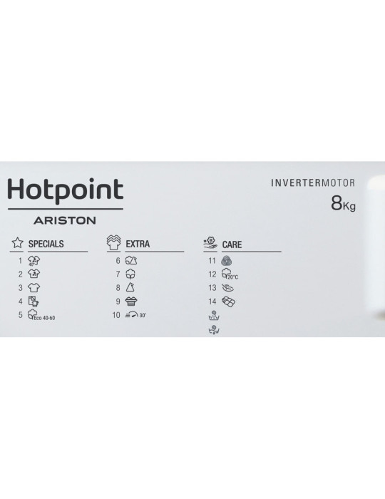 Hotpoint BI WMHG 81284 EU machine à laver Charge avant 8 kg 1200 tr/min Blanc