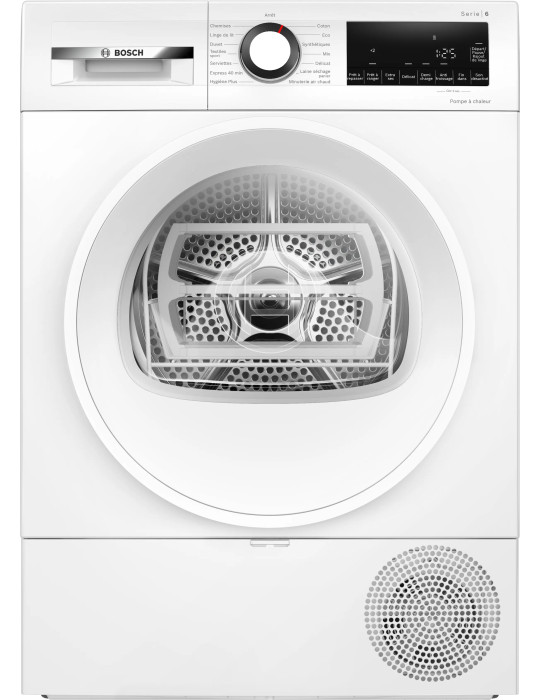 Bosch Serie 6 WQG133DTFR sèche-linge Pose libre Charge avant 8 kg Blanc