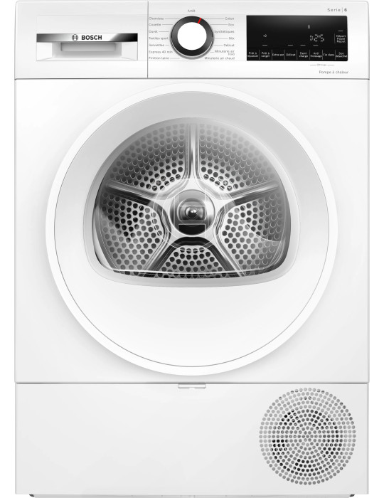 Bosch Serie 6 WQG1420DFR sèche-linge Pose libre Charge avant 9 kg Blanc