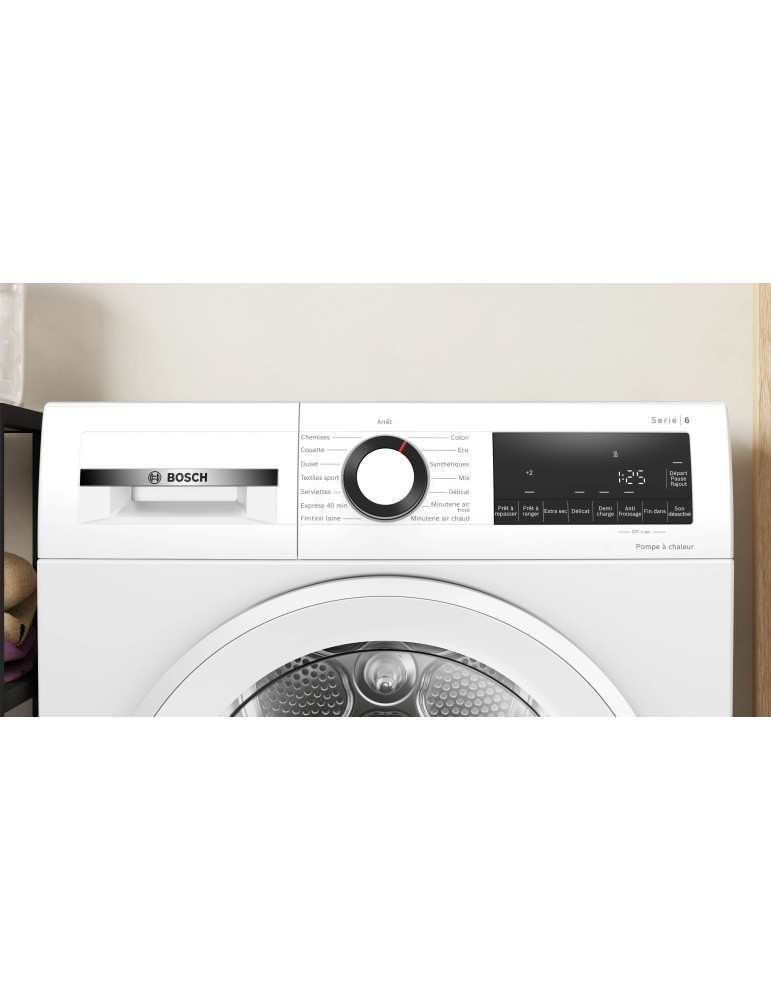 Bosch Serie 6 WQG1420DFR sèche-linge Pose libre Charge avant 9 kg Blanc