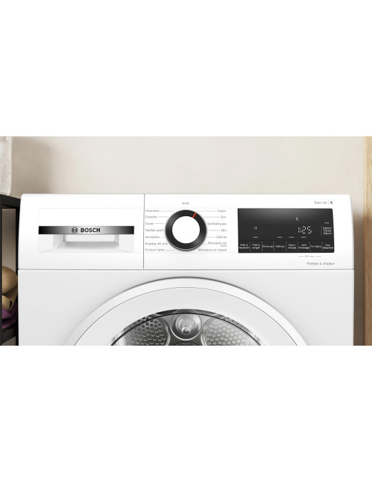 Bosch Serie 6 WQG1420DFR sèche-linge Pose libre Charge avant 9 kg Blanc