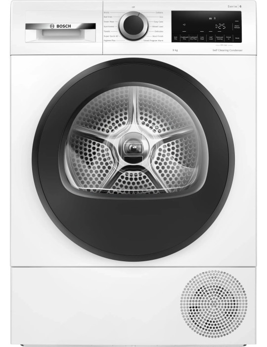 Bosch Serie 6 WQG24502GB sèche-linge Pose libre Charge avant 9 kg Blanc