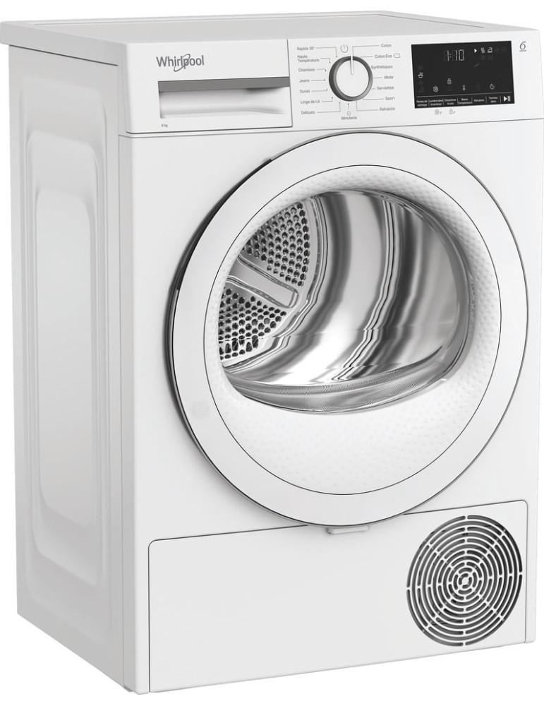 Whirlpool CWSD83MWWSFR sèche-linge Pose libre Charge avant 8 kg Blanc