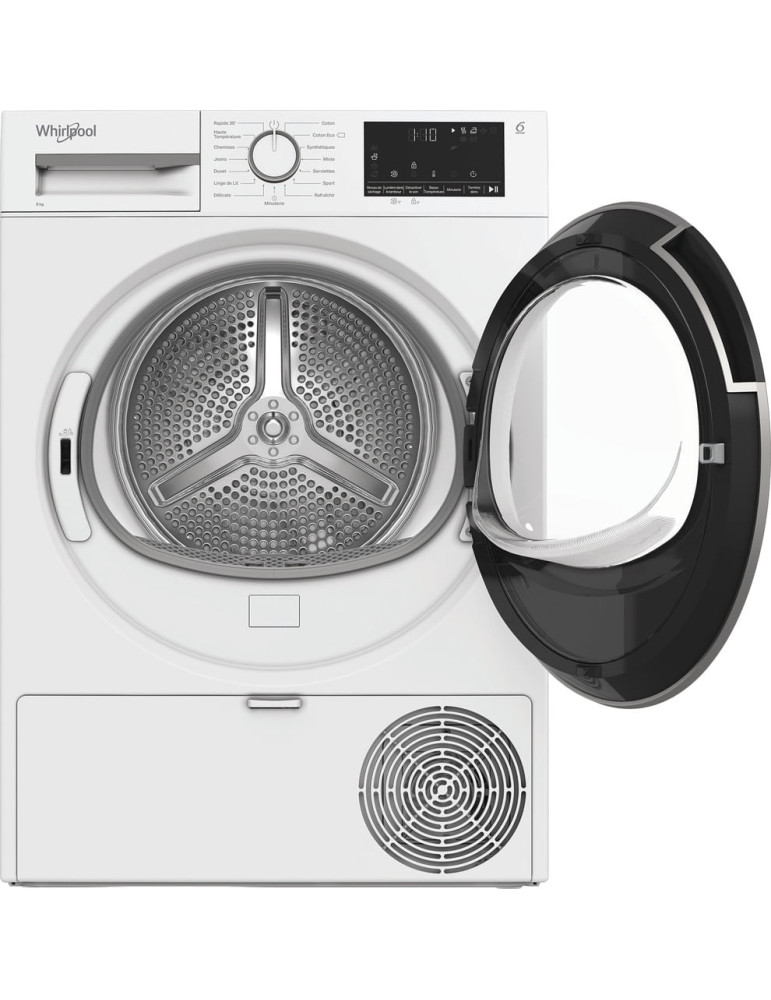 Whirlpool CWSD83MWWSFR sèche-linge Pose libre Charge avant 8 kg Blanc