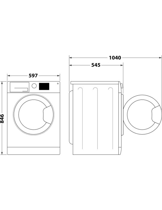 Whirlpool CWSD83MWWSFR sèche-linge Pose libre Charge avant 8 kg Blanc