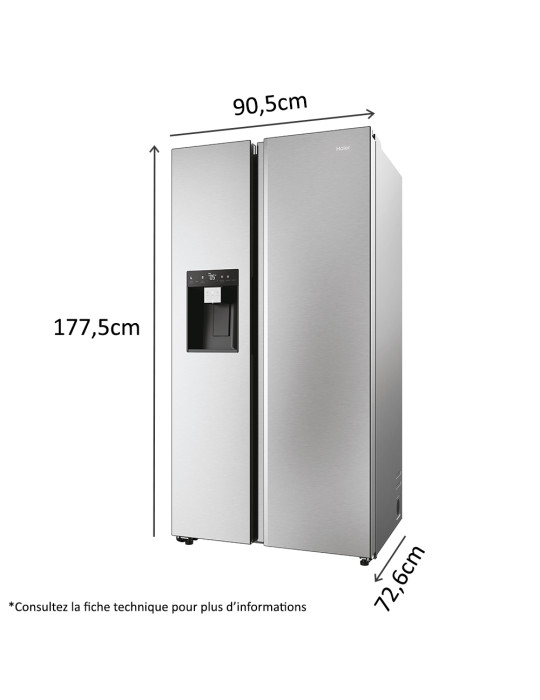 Haier HSW59F18EIMM Pose libre 601 L Platine, Acier inoxydable
