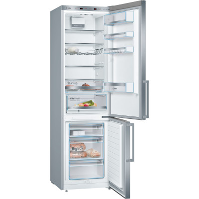 Bosch Serie 6 KGE398IBP réfrigérateur-congélateur Pose libre 343 L Acier inoxydable 2