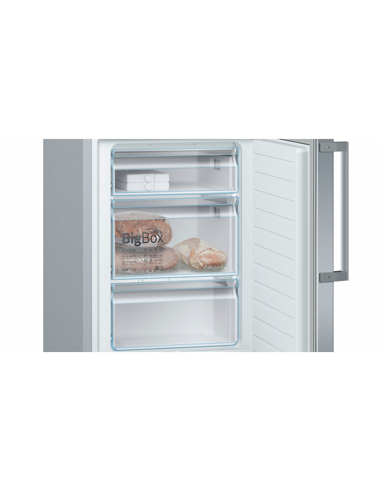Bosch Serie 6 KGE398IBP réfrigérateur-congélateur Pose libre 343 L Acier inoxydable
