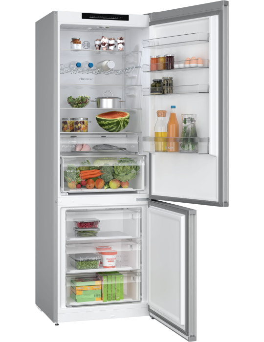 Bosch Serie 4 KGN492LDF réfrigérateur-congélateur Pose libre 440 L Acier inoxydable