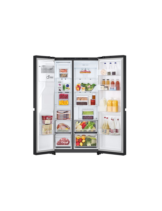 LG GSLC40EPPE frigo américain Pose libre 638 L Noir, Graphite