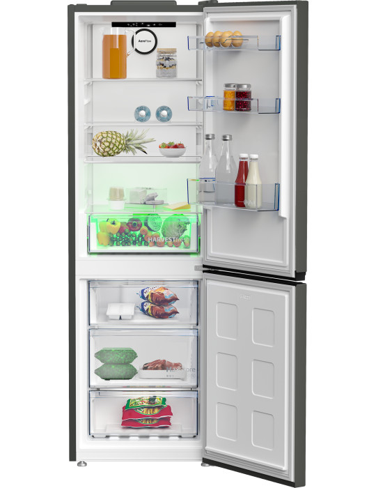 Beko B5RCNE366HG réfrigérateur-congélateur Pose libre 316 L Gris