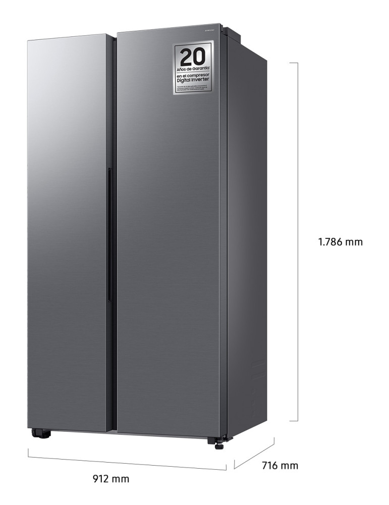 Samsung Series 7 RS70F65QET frigo américain Pose libre 659 L Acier inoxydable