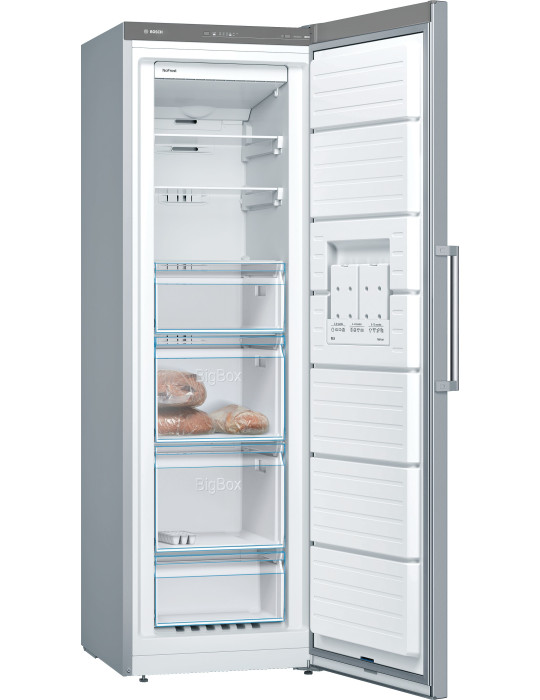 Bosch Serie 4 GSN36VLEP congélateur Congélateur vertical Pose libre 242 L Acier inoxydable