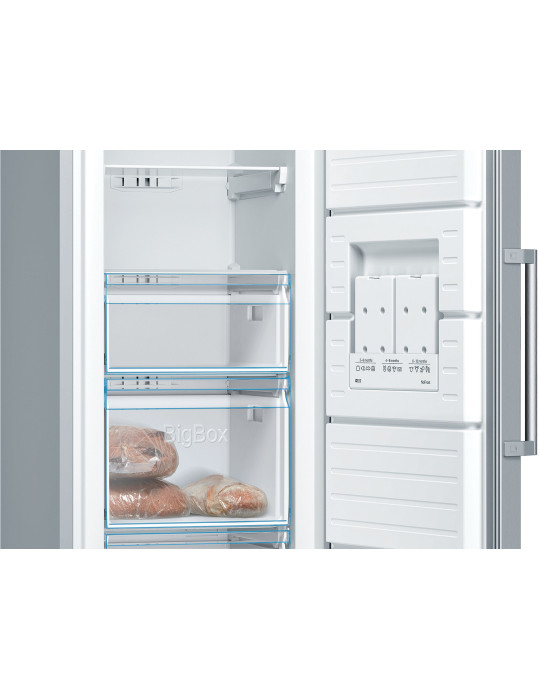 Bosch Serie 4 GSN36VLEP congélateur Congélateur vertical Pose libre 242 L Acier inoxydable