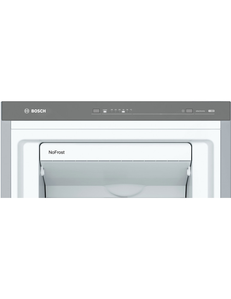 Bosch Serie 4 GSN36VLEP congélateur Congélateur vertical Pose libre 242 L Acier inoxydable