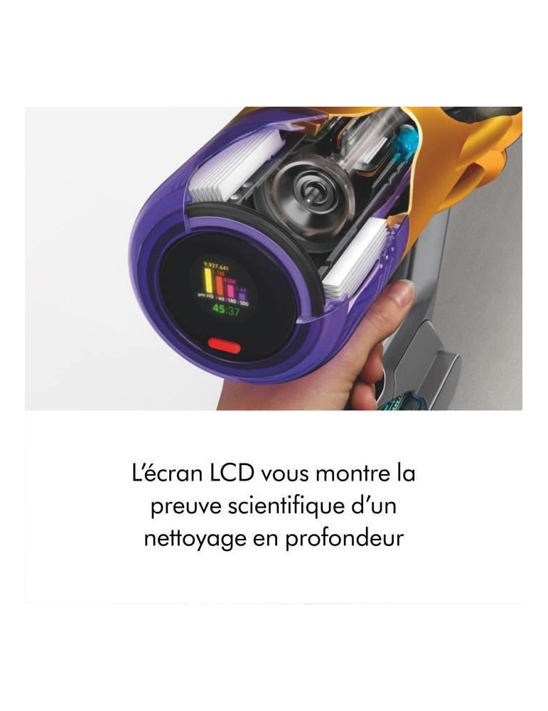 DYSON V12 Detect Slim Absolute - Contrôle de puissance - Puissance 150 AW
