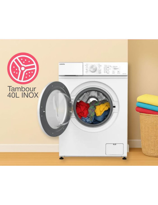 Lave-linge frontal OCEANIC OCEALL610WA - 6 kg - Induction - 60 cm - 1000 trs/ min - Blanc